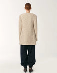 Heavy wool tweed high - end exquisite round neck patch pocket slim Chanel jacket for women - variant_title