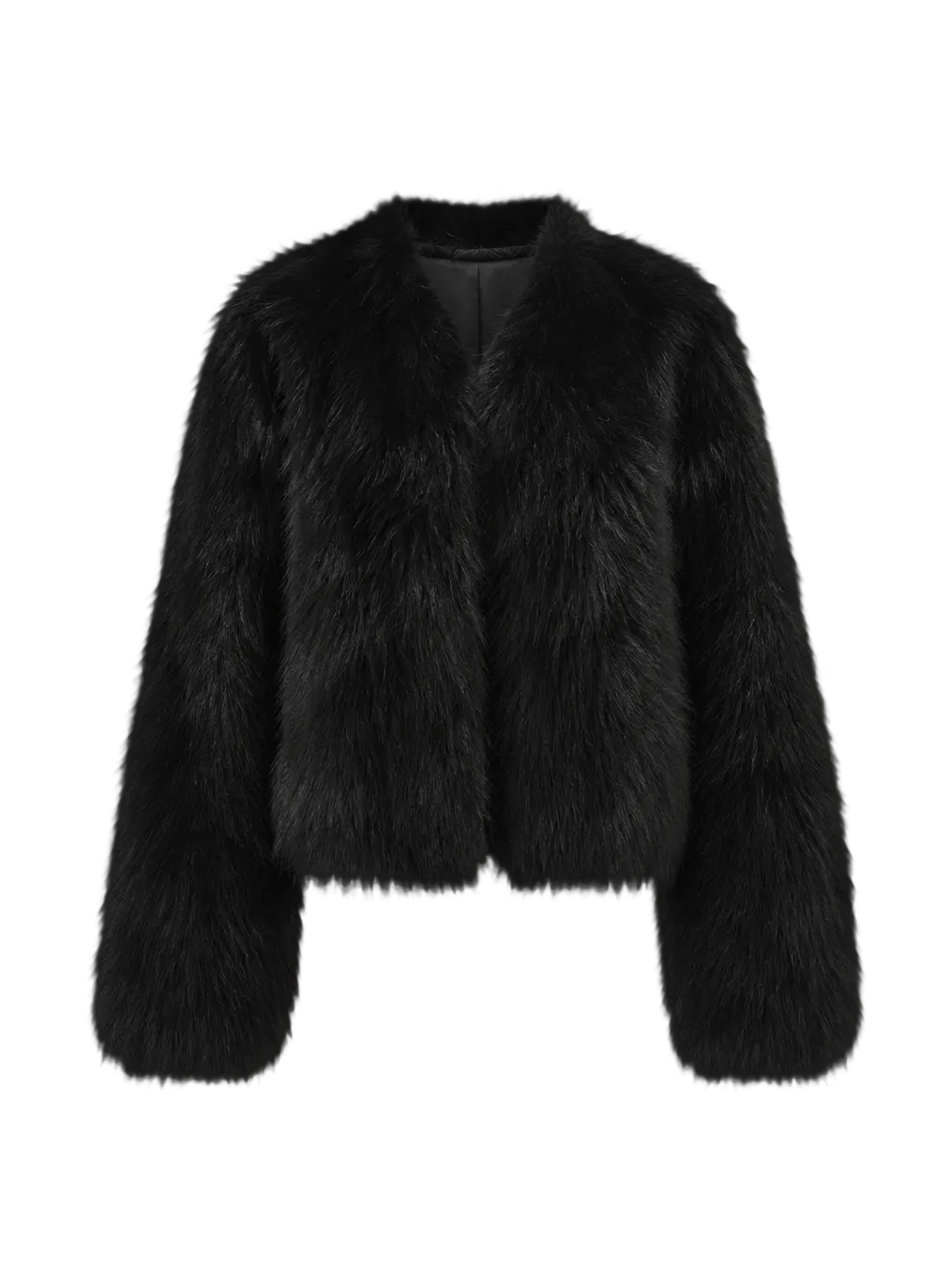 Firelady Fur Women's Natural Fox Fur Jacket – Cropped V-Neck