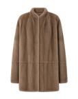 Hera Moonlight Pastel mink mid-length coat, transparent product view