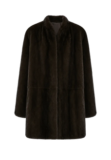 Hera Moonlight Dark Gray Green mink coat, transparent product view