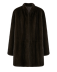 Hera Moonlight Dark Gray Green mink coat, transparent product view