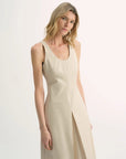 High Density Modal Mulberry Silk Insert U - neck Vest Dress"Simple Love" - variant_title