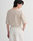 High - intelligence, relaxed, simple, high - quality, long - staple cotton, short - sleeved shirt for women - variant_title