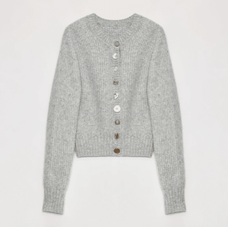 "Hokkaido Weaving Love" wool blend crew neck cardigan top - variant_title