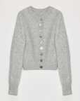 "Hokkaido Weaving Love" wool blend crew neck cardigan top - variant_title