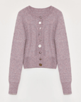 "Hokkaido Weaving Love" wool blend crew neck cardigan top - variant_title
