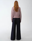 "Hokkaido Weaving Love" wool blend crew neck cardigan top - variant_title