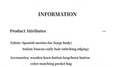 Hooded Merino shearling jacket material and design details