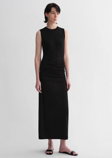Ice silk wool blend dress with adjustable waistline, hip - flattering design, slim fit for a figure - slimming effect - variant_title