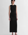 Ice silk wool blend dress with adjustable waistline, hip - flattering design, slim fit for a figure - slimming effect - variant_title