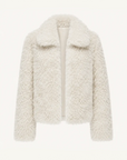Icelandic Bell Sound classic white Toscana curly shearling coat product cutout