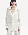 "Ideal Spring Day" Jacquard Hollow Drop Shoulder Shirt Summer - variant_title
