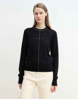 “Imbell"Imported Yangtze 30NM Contrast Stitch Wool Knit Skin - Friendly Short Top - variant_title