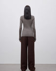 Imported wool pleated high - waisted straight - leg all - match slimming suit trousers for women - variant_title