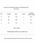 Inspiration Glimpse Rex rabbit fur coat size guide