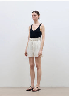 "Jungle Fantasy" Flower Bud Drawstring High Waist Shorts Women - variant_title