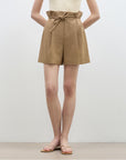"Jungle Fantasy" Flower Bud Drawstring High Waist Shorts Women - variant_title