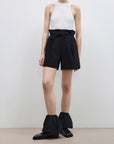 "Jungle Fantasy" Flower Bud Drawstring High Waist Shorts Women - variant_title