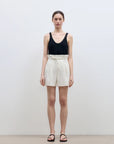 "Jungle Fantasy" Flower Bud Drawstring High Waist Shorts Women - variant_title