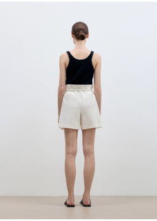 "Jungle Fantasy" Flower Bud Drawstring High Waist Shorts Women - variant_title