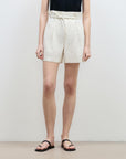 "Jungle Fantasy" Flower Bud Drawstring High Waist Shorts Women - variant_title