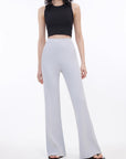 Knitted bootcut trousers, glutinous rice trousers, pit striped casual trousers - variant_title