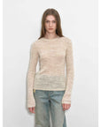 "Lazy Day Essential" Textured Mohair Blend Round Neck Stretch Knit Base Layer for Fall/Winter Women - variant_title
