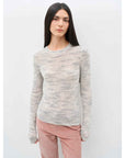 "Lazy Day Essential" Textured Mohair Blend Round Neck Stretch Knit Base Layer for Fall/Winter Women - variant_title