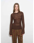 "Lazy Day Essential" Textured Mohair Blend Round Neck Stretch Knit Base Layer for Fall/Winter Women - variant_title