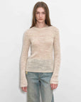 "Lazy Day Essential" Textured Mohair Blend Round Neck Stretch Knit Base Layer for Fall/Winter Women - variant_title