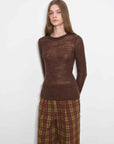 "Lazy Day Essential" Textured Mohair Blend Round Neck Stretch Knit Base Layer for Fall/Winter Women - variant_title