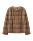 Legacy Mink Pastel round-neck coat, transparent product view