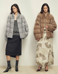 Legacy Mink Purple Label stand-collar coat color styling