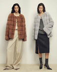 Legacy Mink round-neck coat color styling