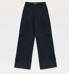 "Leisure First" Personalized three - dimensional large patch pocket straight wide - leg work trousers - variant_title