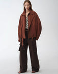"Leisure First" Personalized three - dimensional large patch pocket straight wide - leg work trousers - variant_title