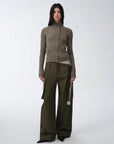 "Leisure First" Personalized three - dimensional large patch pocket straight wide - leg work trousers - variant_title