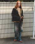 "Leopard Fantasy" Leopard Spot Print Reversible Drop Shoulder Hooded Custom Rabbit Fur Coat - variant_title