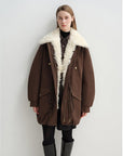 Letrans Women's Down Parka with Detachable Wool Collar & 90% Goose Down "Wilderness Poem" - variant_title