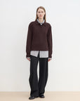 "Library Diary" Machine Washable Premium Wool Women's Polo Neck Loose Top - variant_title