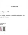 "Light and Shadow Walking" Retro Fashionable Dirty Printed Reverse - Fold Mid - Low - Waist Double - pleat Straight - leg Wide - Leg Casual Pants - variant_title