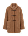 Light and Wandering stand-collar curly faux leather shearling jacket product image 03