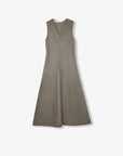 Lightweight and zero - pressure cupro linen textured anti - wrinkle V - neck sleeveless A - line dress - variant_title