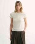 LINDIS wool mulberry silk classic short - sleeved round neck T-shirt for women - variant_title