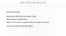 LINDIS wool mulberry silk classic short - sleeved round neck T-shirt for women - variant_title