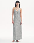 Linen Sequin Embroidery Dress Summer"Galaxy Trace" - variant_title