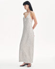 Linen Sequin Embroidery Dress Summer"Galaxy Trace" - variant_title