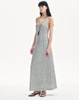 Linen Sequin Embroidery Dress Summer"Galaxy Trace" - variant_title