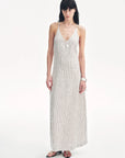 Linen Sequin Embroidery Dress Summer"Galaxy Trace" - variant_title