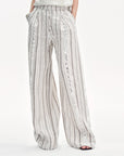 Linen Vertical Stripe Drape Wide Leg Casual Pants"Fashion Tension" - variant_title